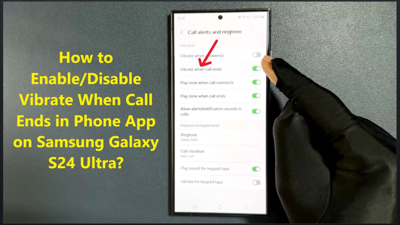How to Enable/Disable Vibrate When Call Ends in Phone App on Samsung