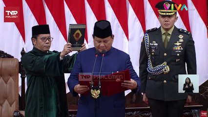 VIDEO Prabowo-Gibran Ucap Sumpah sebagai Presiden dan Wapres