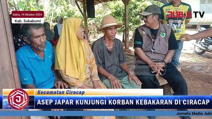 Asep Japar dan Dadang Hermawan Kunjungi Korban Kebakaran di Ciracap Sukabumi
