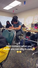 Student Realizes He Can Sing While In Class!