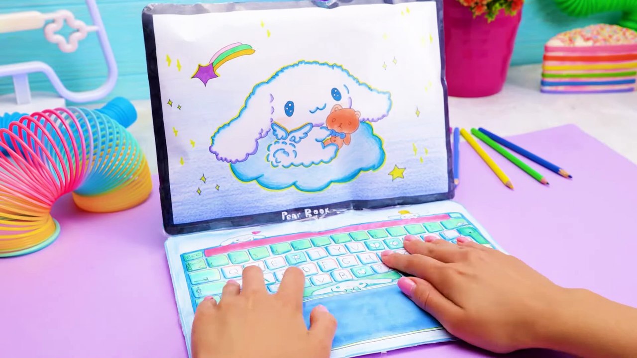 Let's Make Cutest  Roblox Character, Laptop & Phone! EASY PAPER DIY