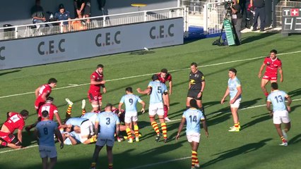 TOP 14 - Essai de Tavite VEREDAMU (USAP) - USA Perpignan - LOU Rugby