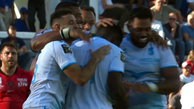 TOP 14 - Essai de Mael MOUSTIN (MHR) - RC Toulon - Montpellier Hérault Rugby