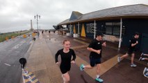 Hardy runners brave the wet and windy conditions despite The Great South Run's cancellation