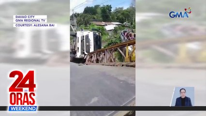 Tulay, bumigay matapos daanan ng 10-wheeler na may kargang lupa't bato | 24 Oras Weekend