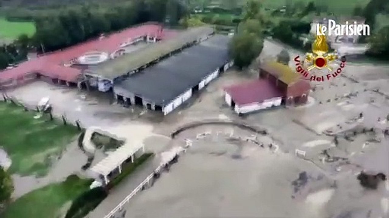 Italie : les inondations près de Bologne vues du ciel