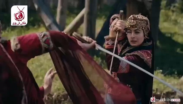 بالا خاتون عثمان غازی کےلیے فکرمند تھیں کہ اچانک فاطمہ خاتون کی تلوار سے زخمی ہوگئیں.,