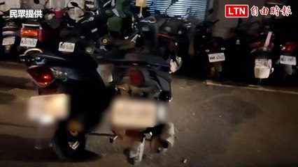 彰化2機車「霸王停」路中間！民眾都怒了 結局超展開（民眾提供）