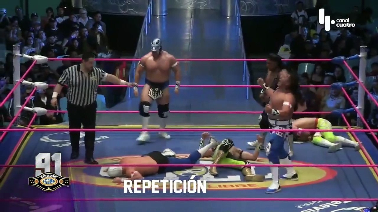 Atlantis Jr., Máscara Dorada, Neón vs Gran Guerrero, Stuka Jr., Último Guerrero