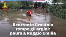 Il torrente Crostolo rompe gli argini: paura a Reggio Emilia