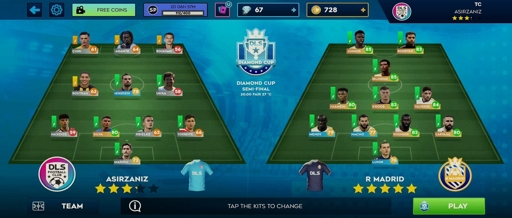 ASIRZANIZ VS REAL MADRID
