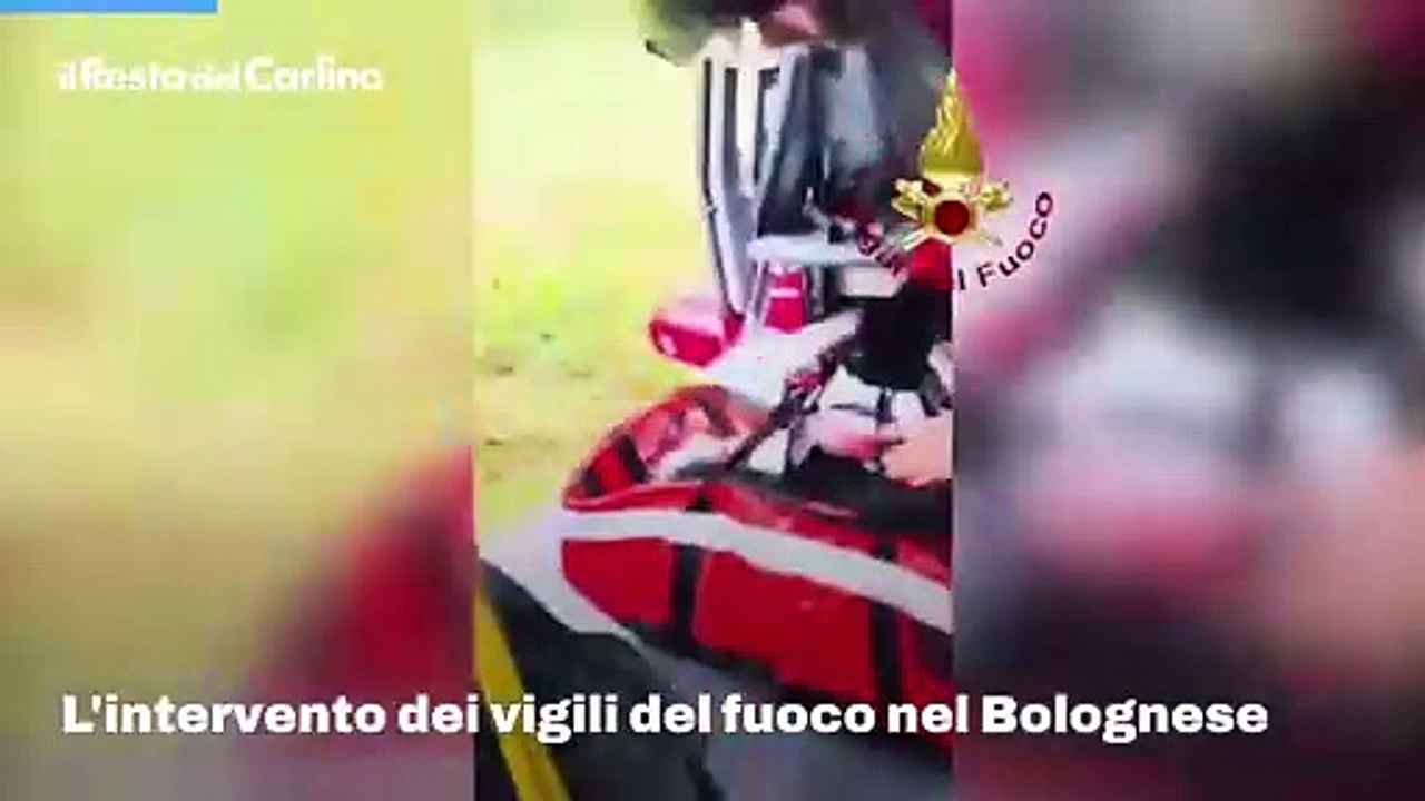 Isolati dal maltempo, un neonato e la sua famiglia salvati con l'elicottero a Monterenzio