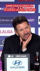 Simeone sobre la falta del Frente Atlético en el Metropolitano