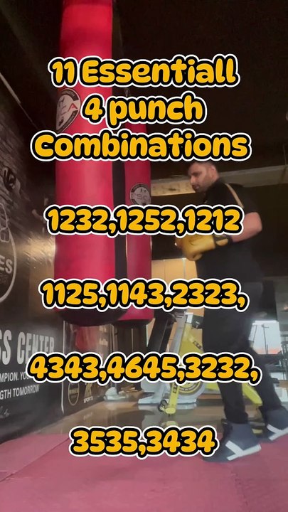 11 essential 4-punch combinations  #boxing #boxingtechnique #boxingtraining #combination #boxeo