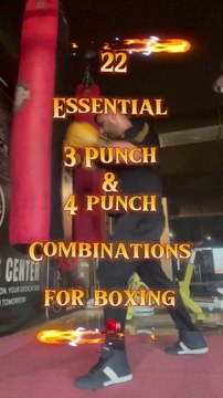 22 essential 3 & 4 punch combinations #boxing #boxingtraining #combination #boxeo