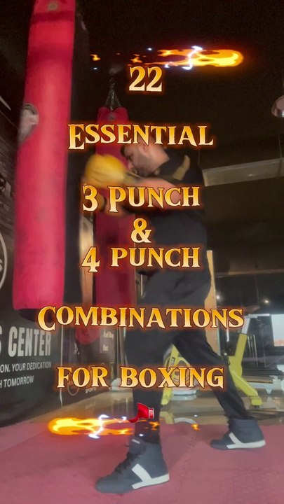 22 essential 3 & 4 punch combinations  #boxing #boxingtraining #combination #boxeo