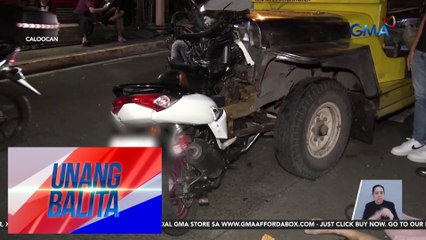 Motorcycle rider, patay matapos makabanggaan ang isang jeep; driver, nasa kustodiya ng pulis | Unang Balita