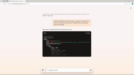 Microsoft Copilot Course Section 25 Creating HTML Animations