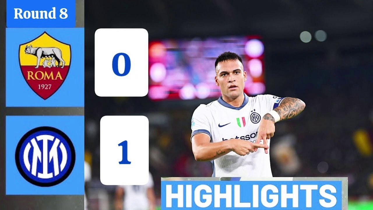 Roma vs Inter Milan (0-1) Gli Highlights | Serie A 2024 | INTER ROMA | Roma-Inter | roma inter oggi