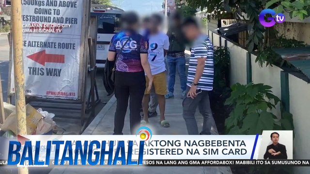 Lalaki, huli sa aktong nagbebenta ng mga pre-registered na sim card | Balitanghali