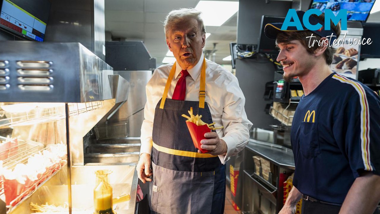 Donald Trump works shift at McDonald’s in Philadelphia