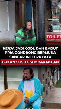 Kerja Jadi Ojol dan Badut, Pria Gondrong Bermuka Sangar ini Ternyata Bukan Sosok Sembarangan
