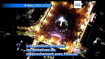 Des milliers de Géorgiens participent à une marche en faveur de l'UE à Tbilissi avant les élections de samedi prochain