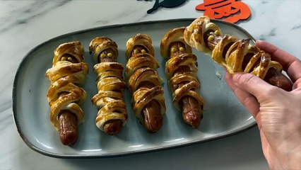 Momias de perrito caliente (Halloween)