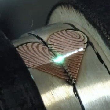 This couple made rings with laser engraved fingerprints!