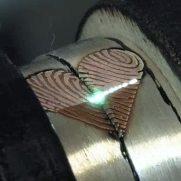 This couple made rings with laser engraved fingerprints!