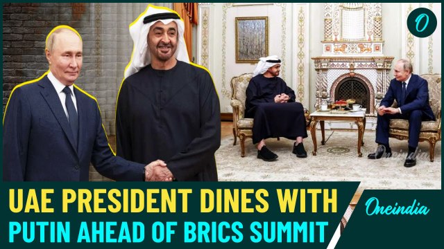 UAE President Sheikh Mohamed Meets Russia's Putin: An Informal Dinner Before 1st BRICS Participation