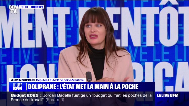 Vente de Doliprane: Nous appelons à la constitution d'un pôle public du médicament , plaide Alma Dufour, députée LFI-NFP