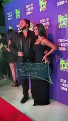 آية سماحة وزوجها محمد السباعي يشعلان السجادة الحمراء