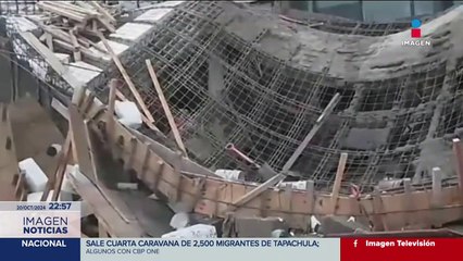 Cae parte de la construcción del Acuario de Veracruz