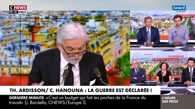 Pascal Praud révèle avoir téléphoné à Thierry Ardisson après sa sortie hier contre Hanouna: Comment peut-on mépriser 2 millions de téléspectateurs ? Comment peut-on dire que CNews est d'extrême droite ? - Regardez