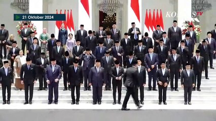 Download Video: Momen Prabowo-Gibran Foto Bersama Jajaran Menteri Kabinet Merah Putih usai Pelantikan di Istana