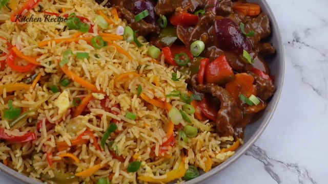 Beef Manchurian With Egg Fried Rice