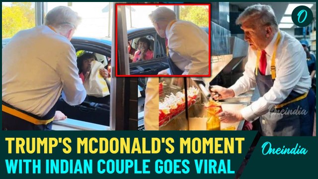 Donald Trump's Viral Stunt: Serving Fries to Indians at McDonald's, Mixing Politics with Fun | Video