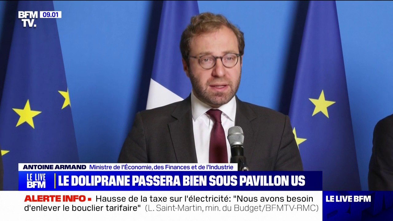 "Doliprane continuera a être produit en France", déclare Antoine Armand, ministre de l'Économie