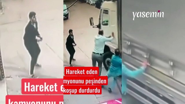 Hareket eden kamyonun peşinden koşup durdu! Bursa'da bir kişi...