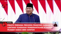Pidato Perdana Presiden Prabowo Subianto, Lantang Suarakan Pemberantasan Korupsi