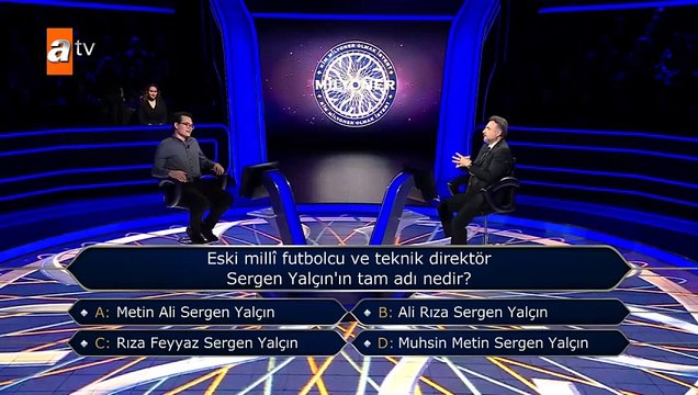Kim Milyoner Olmak İster'de 500 bin TL'lik Sergen Yalçın sorusu olay oldu