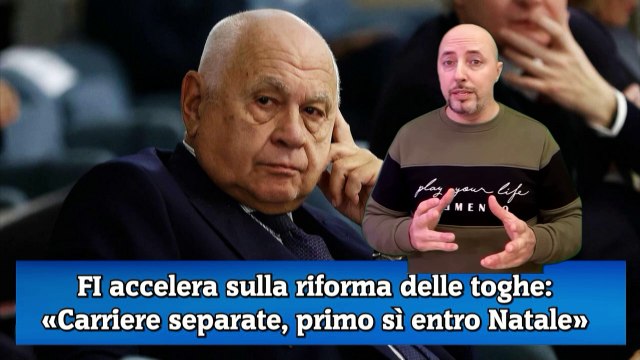 Spinta sulla Toghe per il partito FI che accelera bruciando i tempi