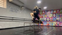 Dance partners face unexpected setback when table breaks mid-rehearsal