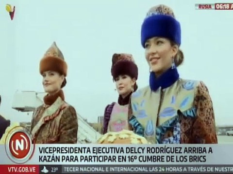 Vicepdta. Ejecutiva Delcy Rodríguez arribó a Kazán para participar en la 16º Cumbre de los BRICS