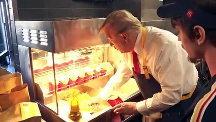 Für Wählerstimmen: Trump serviert Pommes