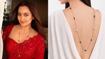 Karwa Chauth 2024: Sonakshi Sinha Mangalsutra Price, 18KT Rose Gold Bvlgari Design Details