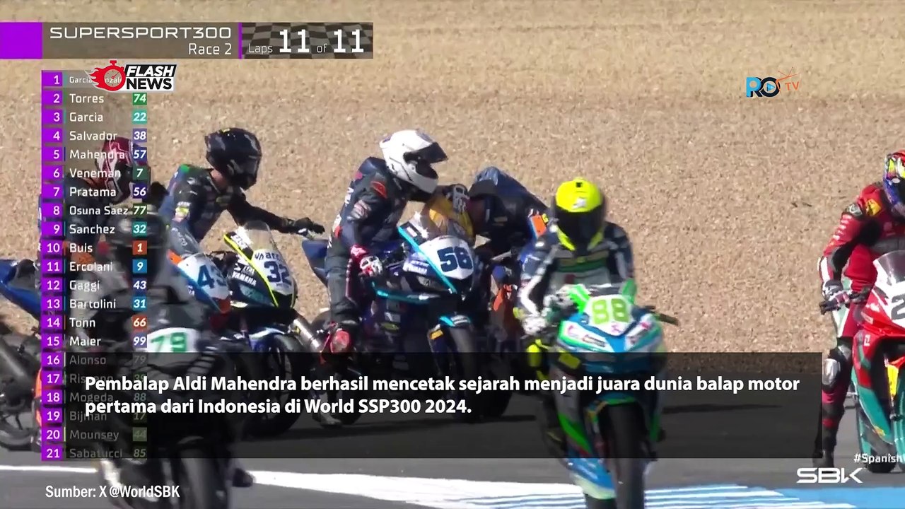 Aldi Mahendra, Pembalap Indonesia Pertama Juara Dunia World Super Sport 300