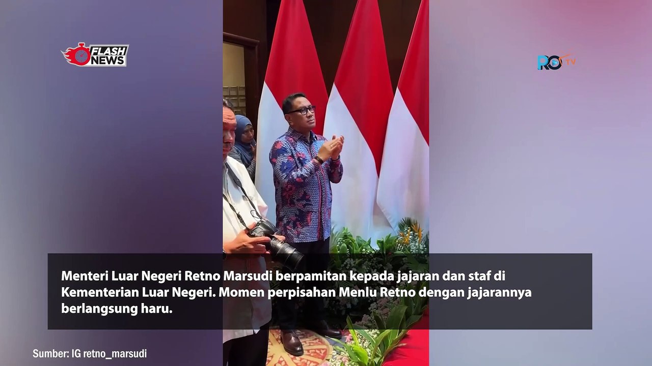 Momen Menlu Retno Pamitan dengan Penuh Tangis Haru