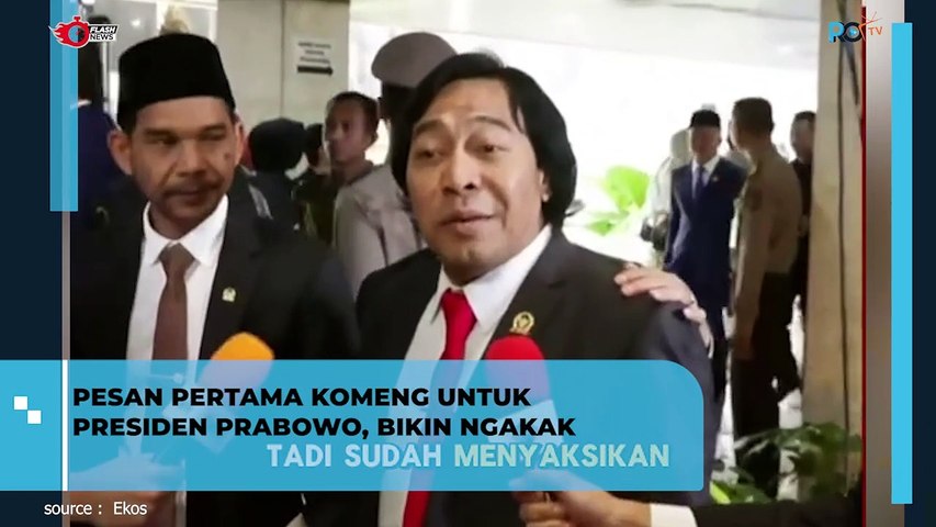 Beginilah Pendapat Komeng ke Presiden Prabowo Subianto Usai Dilantik